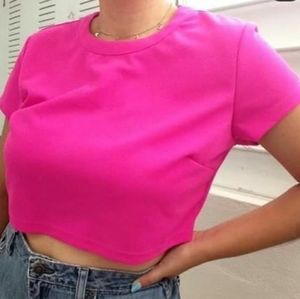 Hot pink crop top